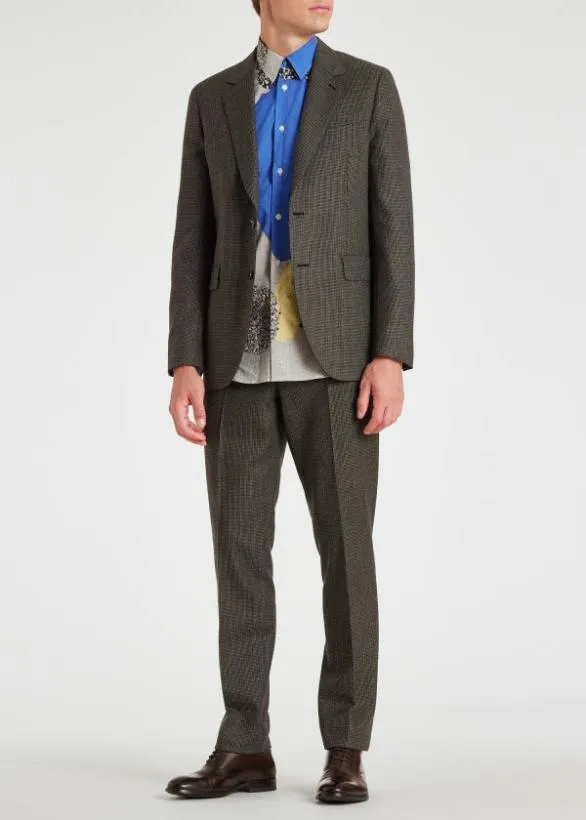 Paul Smith Suits EasyFit Multi Gingham Check Wool Blazer Grey 8211 Mens