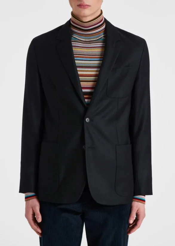 Paul Smith Suits TailoredFit PatchPocket Unlined Blazer Navy 8211 Mens