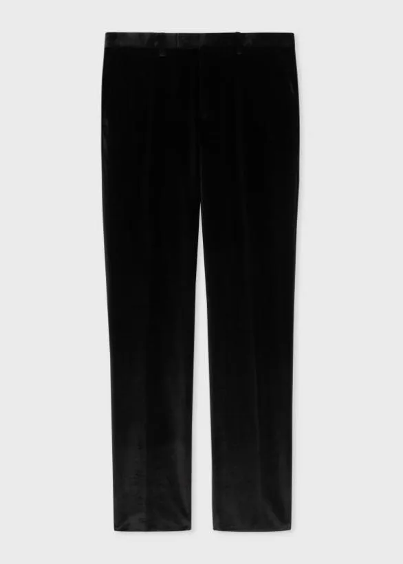 Paul Smith Suits The Kensington 8211 SlimFit Black Velvet Suit Black 8211 Mens