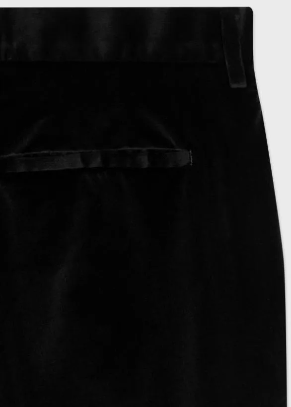 Paul Smith Suits The Kensington 8211 SlimFit Black Velvet Suit Black 8211 Mens