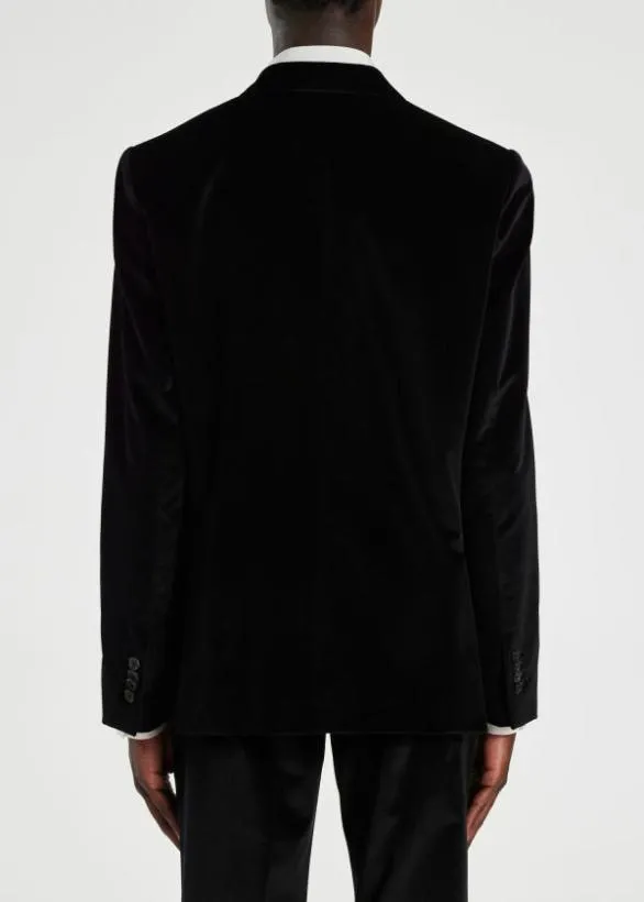 Paul Smith Suits The Kensington 8211 SlimFit Black Velvet Suit Black 8211 Mens