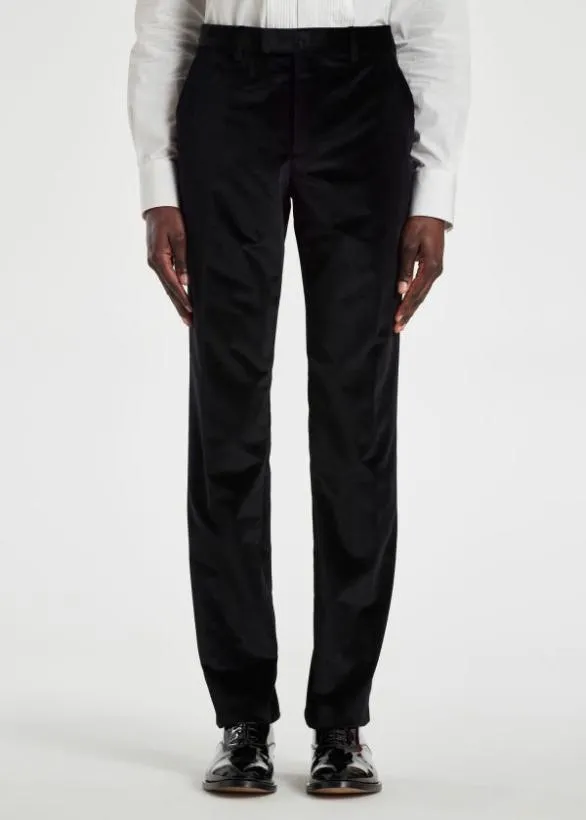 Paul Smith Suits The Kensington 8211 SlimFit Black Velvet Suit Black 8211 Mens