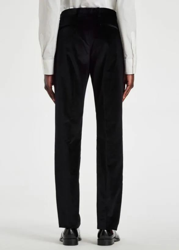 Paul Smith Suits The Kensington 8211 SlimFit Black Velvet Suit Black 8211 Mens