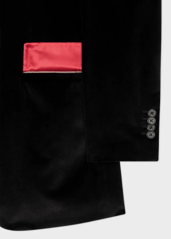 Paul Smith Suits The Kensington 8211 SlimFit Black Velvet Suit Black 8211 Mens