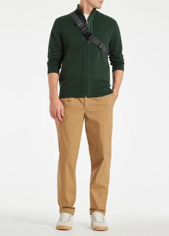 Paul Smith Sweaters 039Sports Stripe039 Zip Cardigan Dark Green 8211 Mens