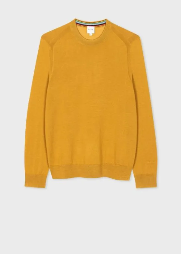 Paul Smith Sweaters Merino Wool Sweater Mustard 8211 Mens