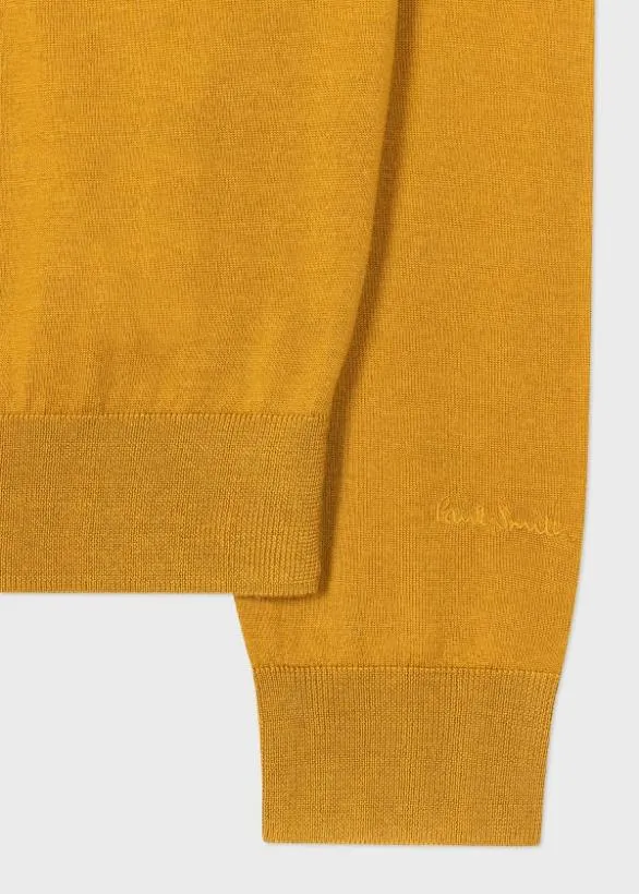 Paul Smith Sweaters Merino Wool Sweater Mustard 8211 Mens