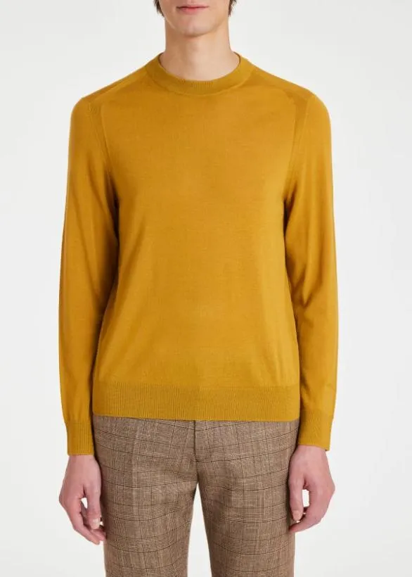 Paul Smith Sweaters Merino Wool Sweater Mustard 8211 Mens