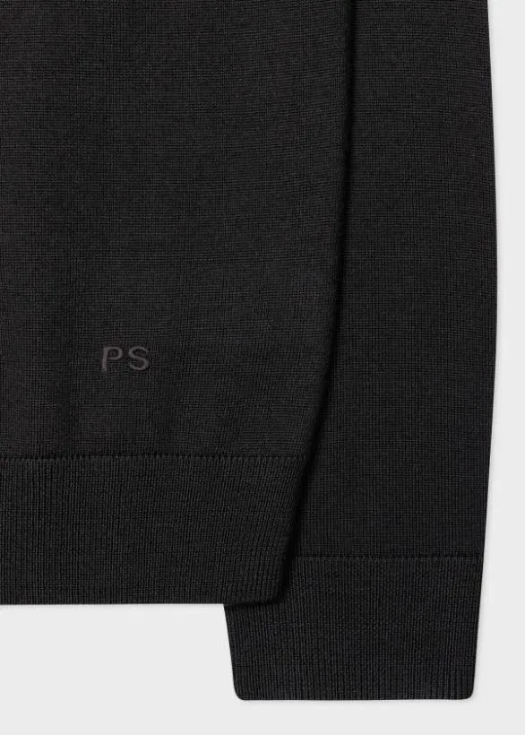 Paul Smith Sweaters V Neck Merino Wool Blend Sweater Charcoal Grey 8211 Mens