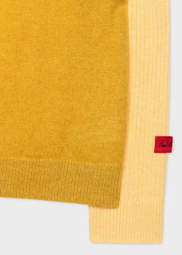 Paul Smith Sweaters Yellow WoolMohair Stripe Sweater Yellow 8211 Mens