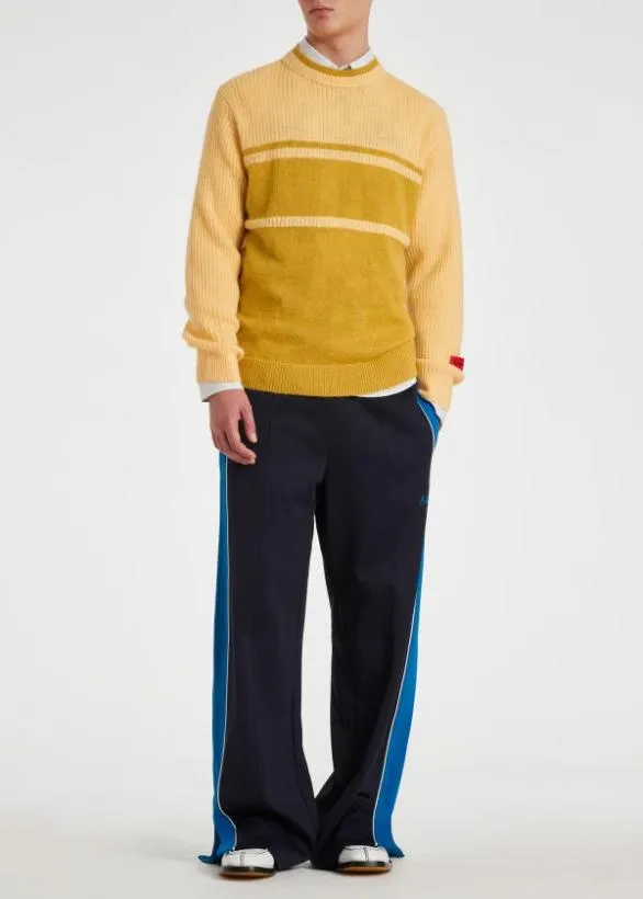 Paul Smith Sweaters Yellow WoolMohair Stripe Sweater Yellow 8211 Mens