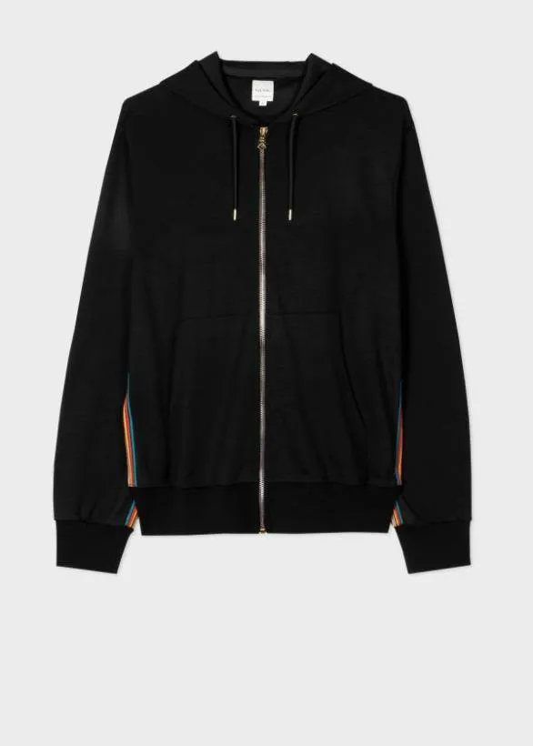 Paul Smith Sweatshirts and Hoodies Washable Wool 039Signature Stripe039 Zip Hoodie Black 8211 Mens Paul Smith Sweatshirts and Hoodies Washable Wool 039Signature Stripe039 Zip Hoodie Black 8211 Mens