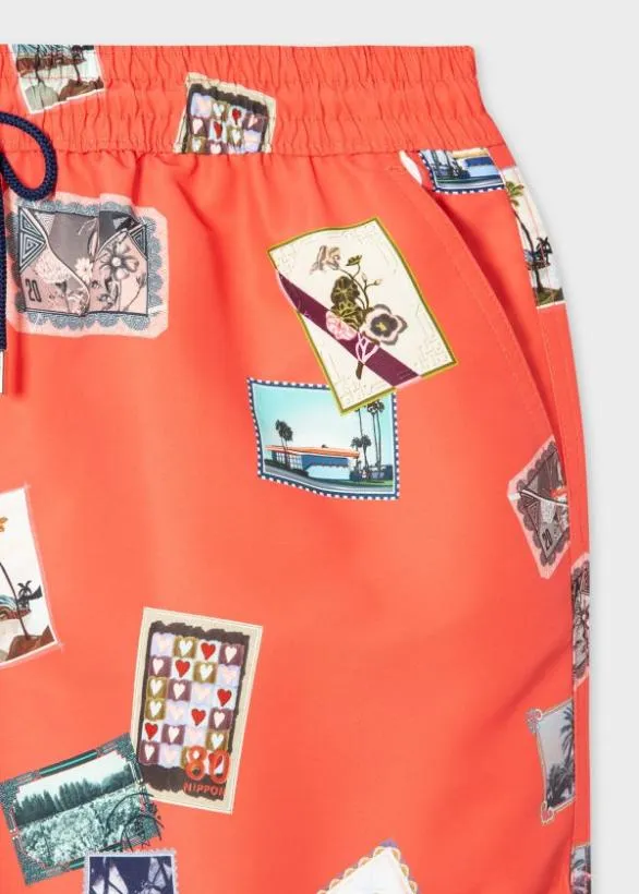 Paul Smith Swimwear 039Postcards039 Swim Shorts Orange 8211 Mens