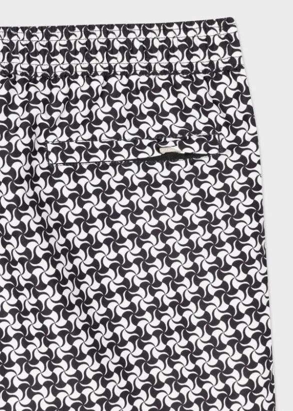 Paul Smith Swimwear Tessellate Print Swim Shorts Black And White 8211 Mens