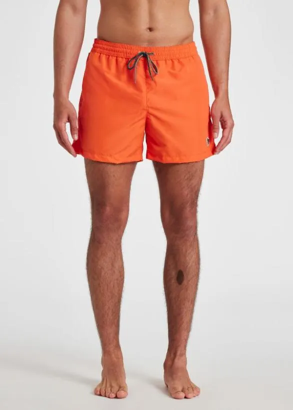 Paul Smith Swimwear Zebra Swim Shorts Orange 8211 Mens