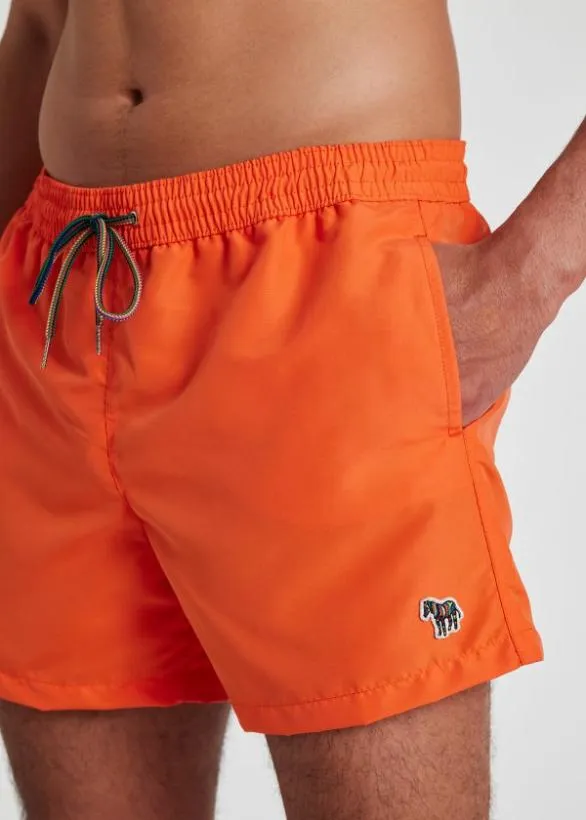 Paul Smith Swimwear Zebra Swim Shorts Orange 8211 Mens
