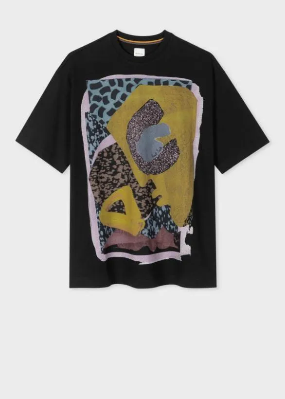 Paul Smith TShirts 039Abstract039 Print Cotton TShirt Black 8211 Mens
