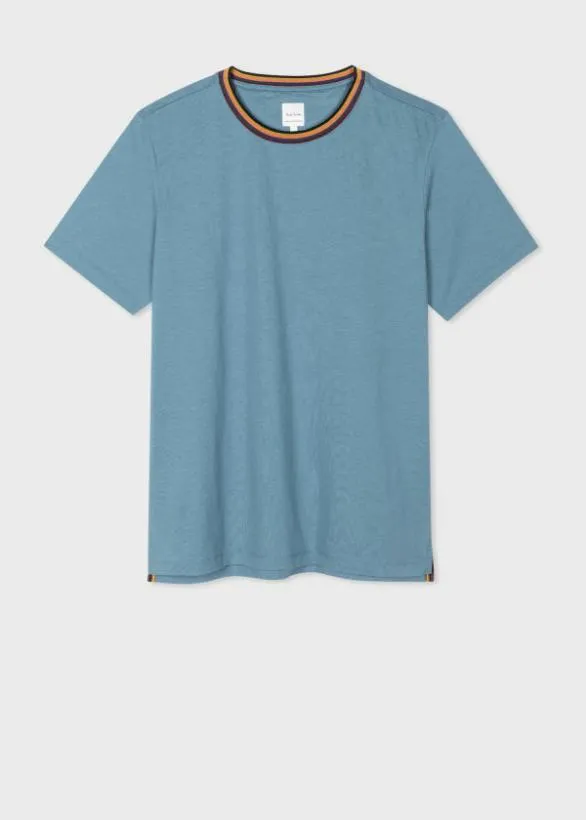 Paul Smith TShirts 039Artist Stripe039 Collar TShirt Blue 8211 Mens