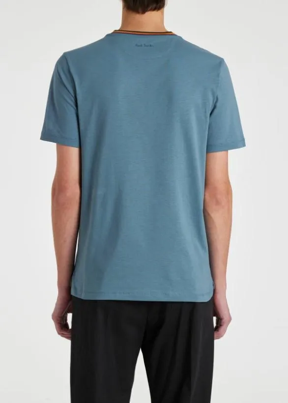 Paul Smith TShirts 039Artist Stripe039 Collar TShirt Blue 8211 Mens