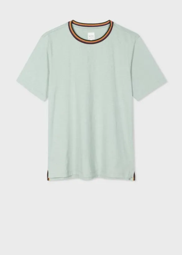 Paul Smith TShirts 039Artist Stripe039 Collar TShirt Green 8211 Mens