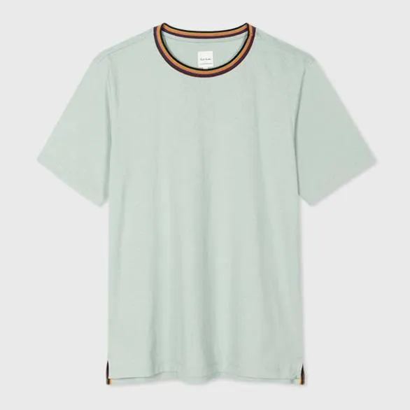 Paul Smith TShirts 039Artist Stripe039 Collar TShirt Green 8211 Mens
