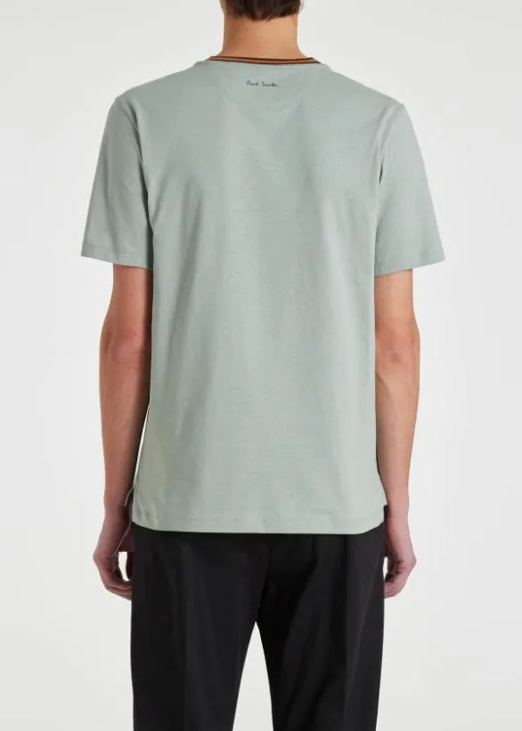 Paul Smith TShirts 039Artist Stripe039 Collar TShirt Green 8211 Mens