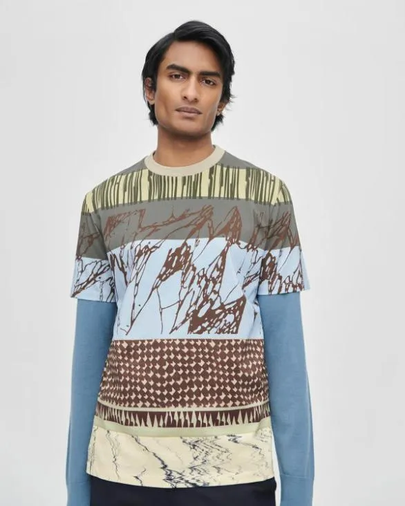 Paul Smith TShirts 039Assembled Stripe039 Cotton TShirt Multicolour 8211 Mens