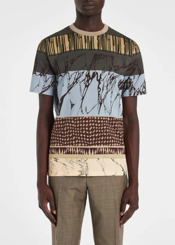 Paul Smith TShirts 039Assembled Stripe039 Cotton TShirt Multicolour 8211 Mens