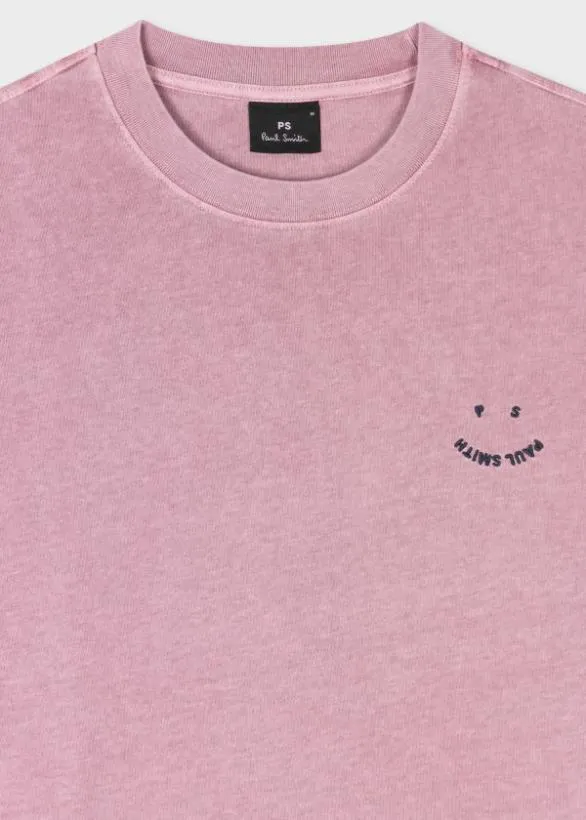 Paul Smith TShirts 039Happy039 TShirt Pink 8211 Mens