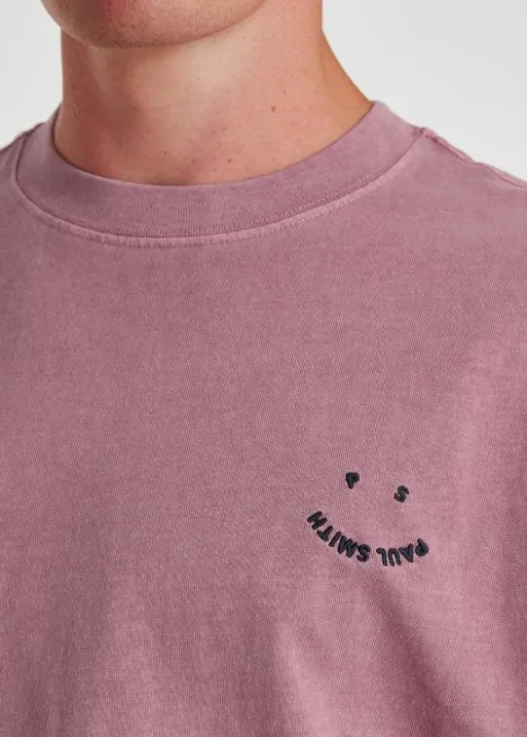 Paul Smith TShirts 039Happy039 TShirt Pink 8211 Mens