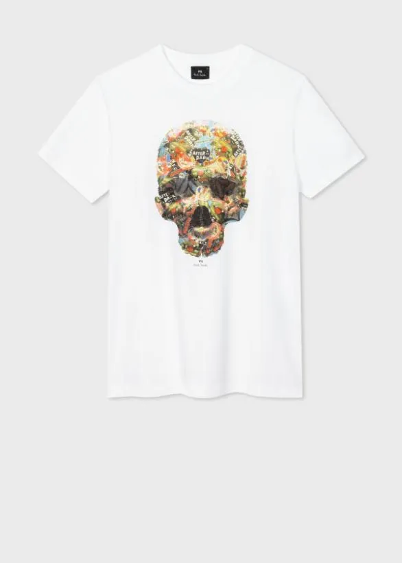 Paul Smith TShirts 039Sticker Skull039 TShirt White 8211 Mens