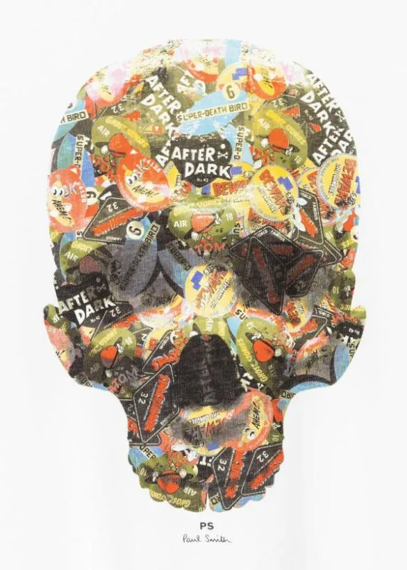 Paul Smith TShirts 039Sticker Skull039 TShirt White 8211 Mens