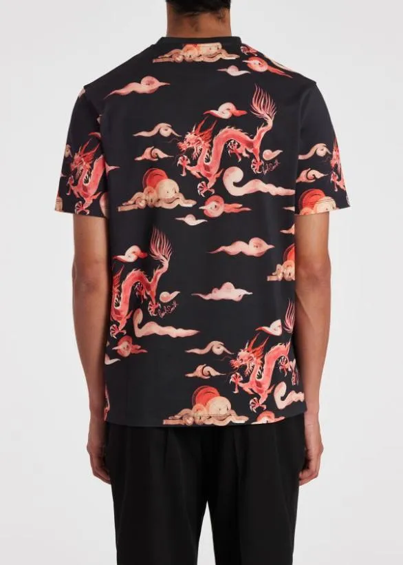 Paul Smith TShirts 039Year Of The Dragon039 Cotton TShirt Black 8211 Mens
