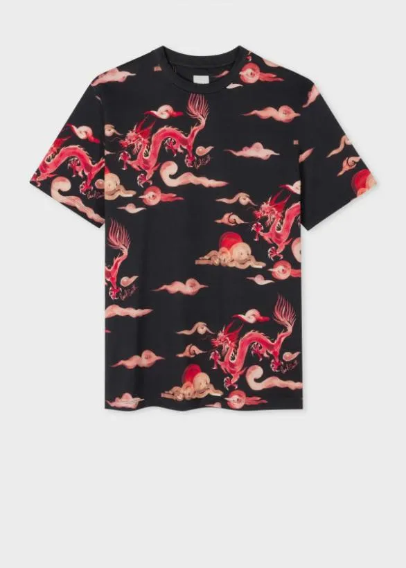 Paul Smith TShirts 039Year Of The Dragon039 Cotton TShirt Black 8211 Mens