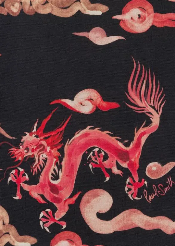 Paul Smith TShirts 039Year Of The Dragon039 Cotton TShirt Black 8211 Mens