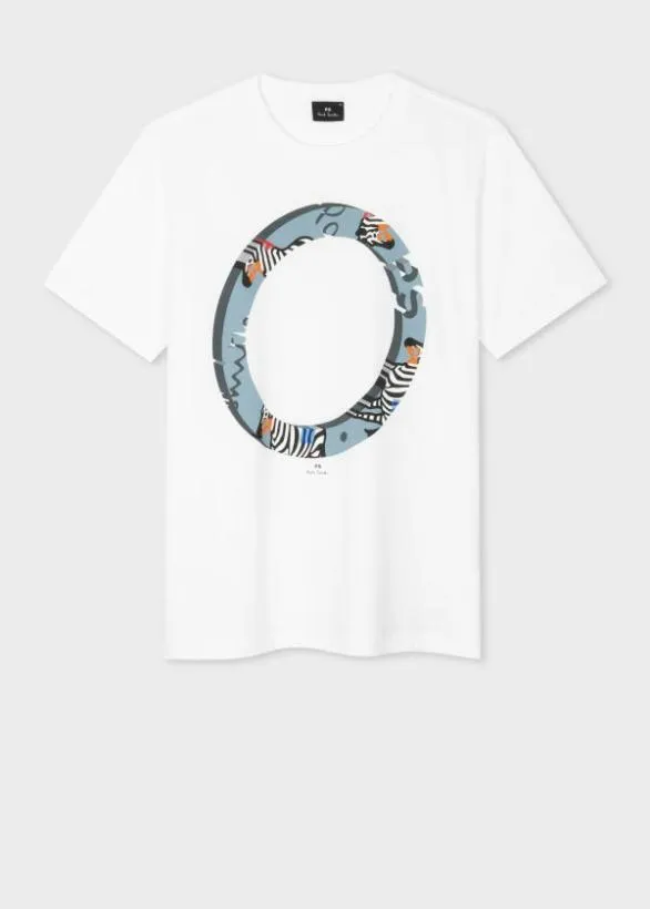 Paul Smith TShirts 039Zebra Ring039 TShirt White 8211 Mens