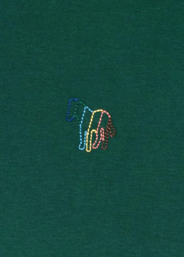 Paul Smith TShirts Organic Cotton 039Hollow Broad Stripe Zebra039TShirt Green 8211 Mens