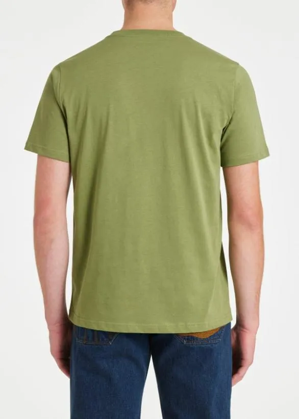 Paul Smith TShirts Organic Cotton Zebra Logo TShirt Khaki 8211 Mens