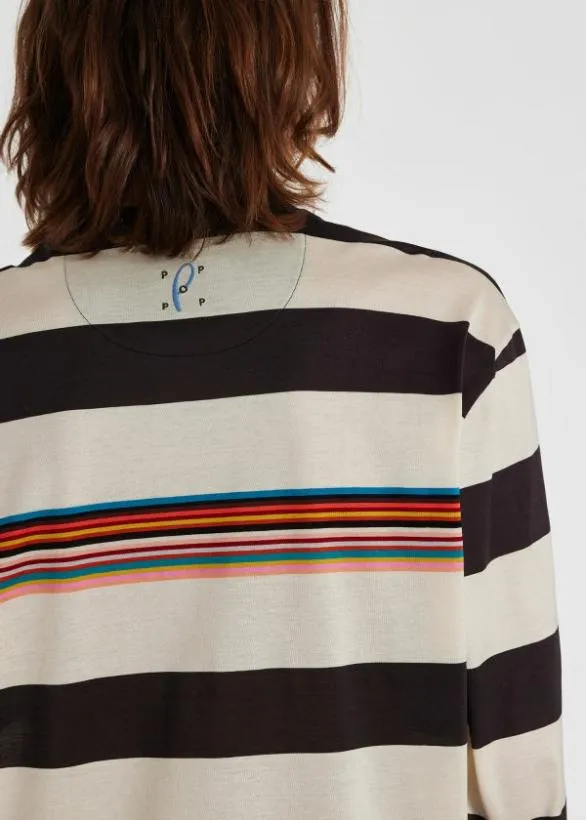 Paul Smith TShirts Stripe Cotton LongSleeve TShirt Multicolour 8211 Mens