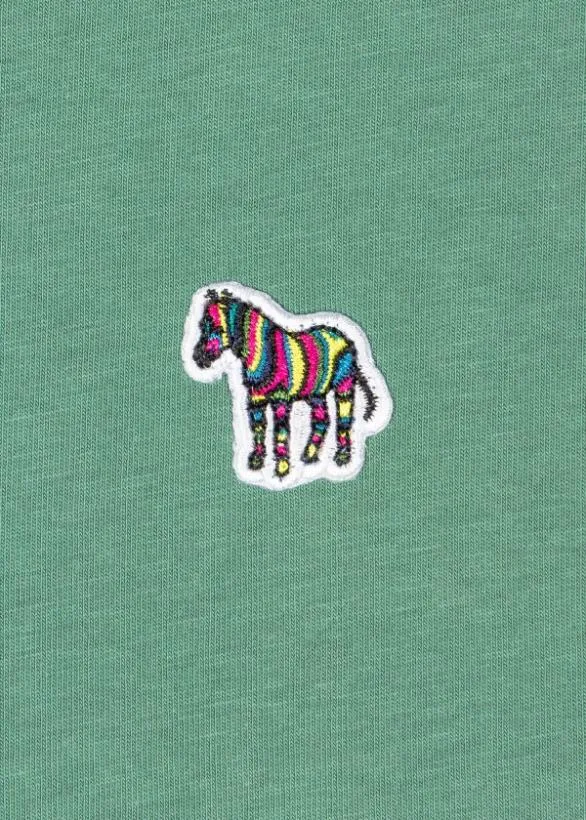 Paul Smith TShirts Zebra Logo TShirt Green 8211 Mens