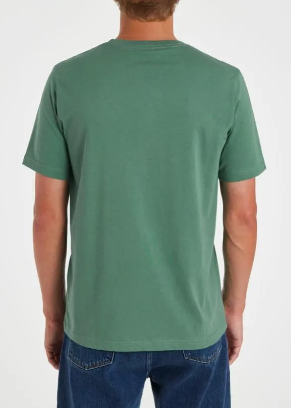 Paul Smith TShirts Zebra Logo TShirt Green 8211 Mens