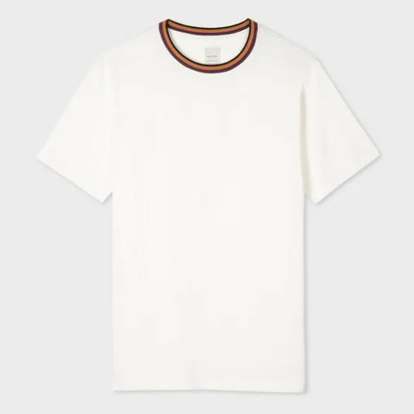 Paul Smith Tailoring 039Artist Stripe039 Collar TShirt White 8211 Mens
