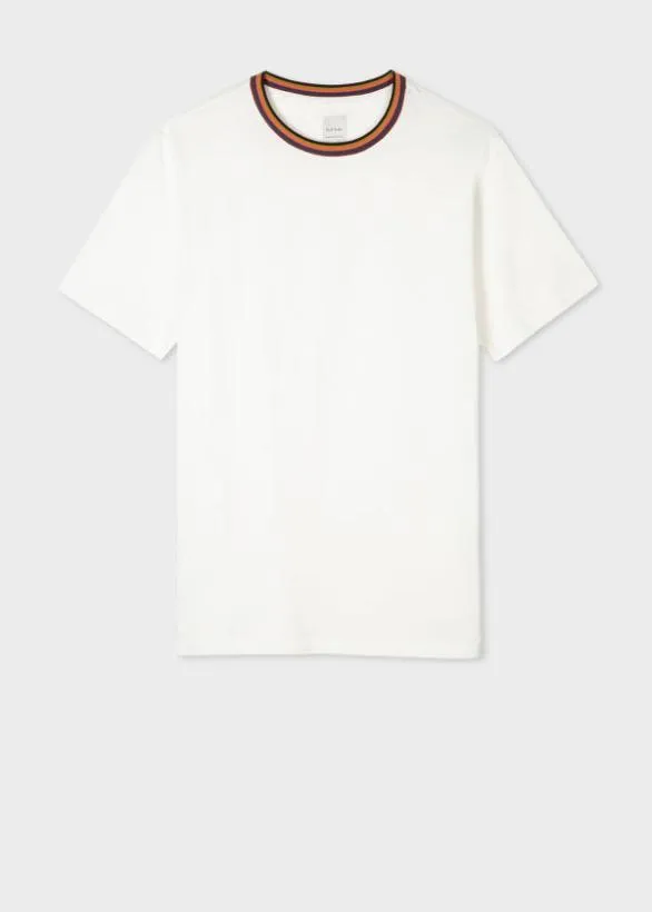 Paul Smith Tailoring 039Artist Stripe039 Collar TShirt White 8211 Mens