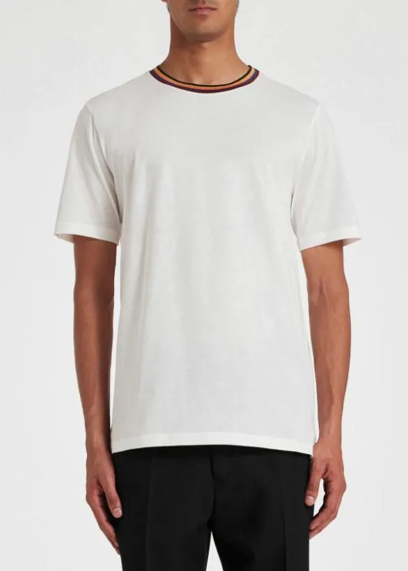 Paul Smith Tailoring 039Artist Stripe039 Collar TShirt White 8211 Mens