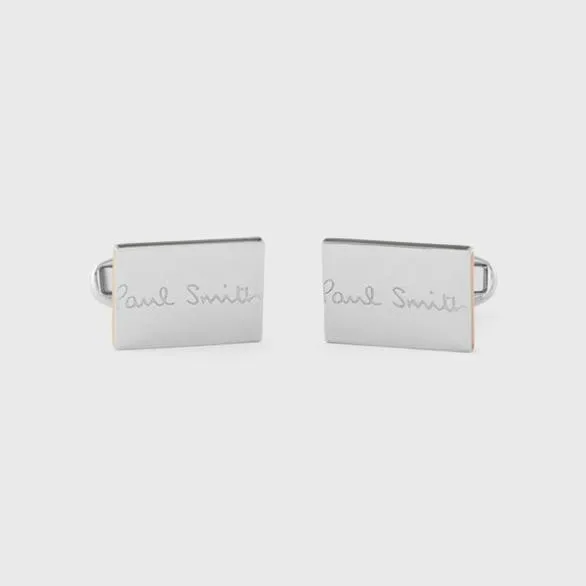 Paul Smith Tailoring 039Artist Stripe039 Cufflinks Silver 8211 Mens