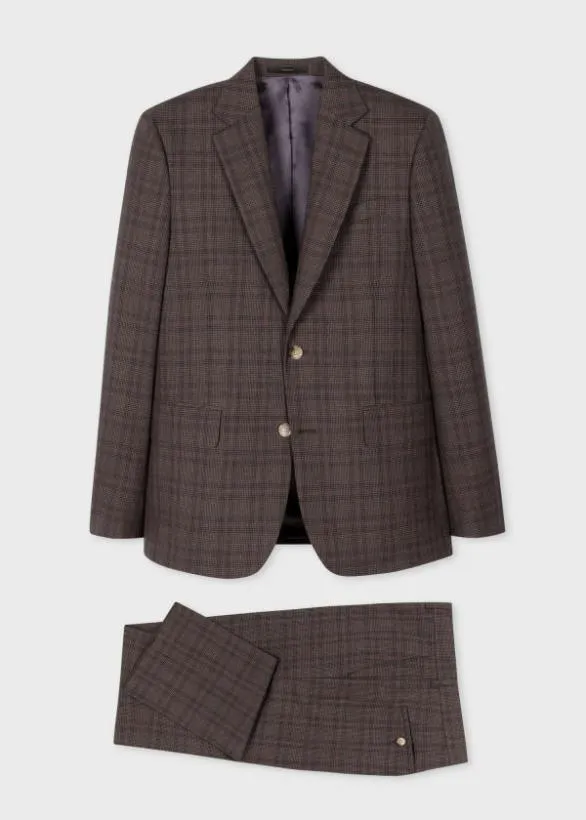 Paul Smith Tailoring Damson Check Wool Suit Damson 8211 Mens