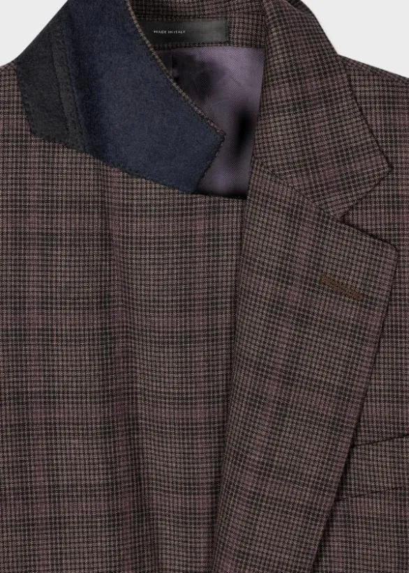 Paul Smith Tailoring Damson Check Wool Suit Damson 8211 Mens
