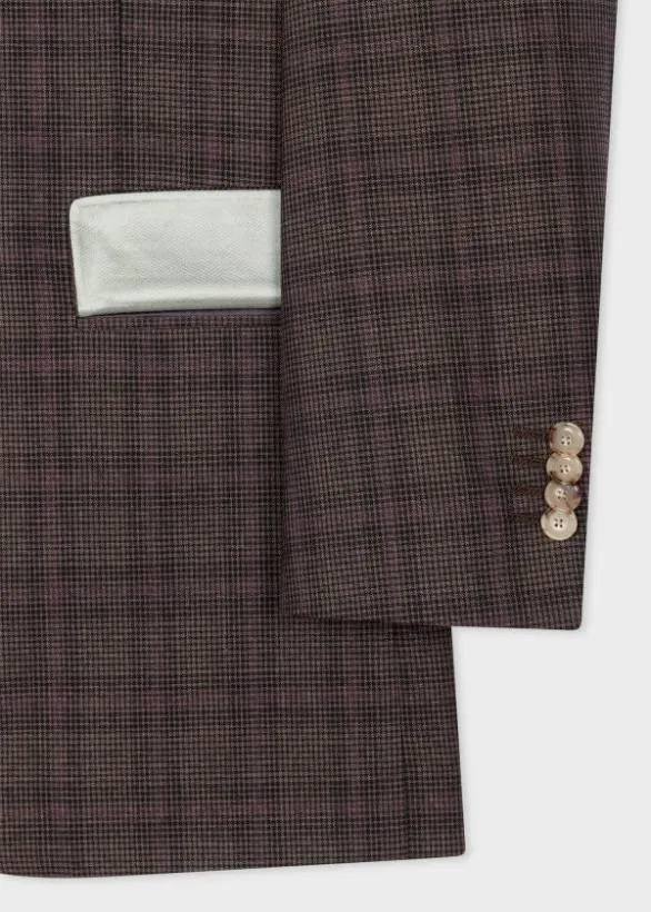 Paul Smith Tailoring Damson Check Wool Suit Damson 8211 Mens