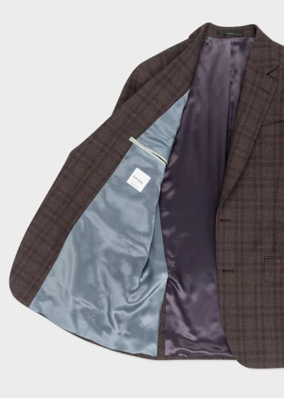Paul Smith Tailoring Damson Check Wool Suit Damson 8211 Mens