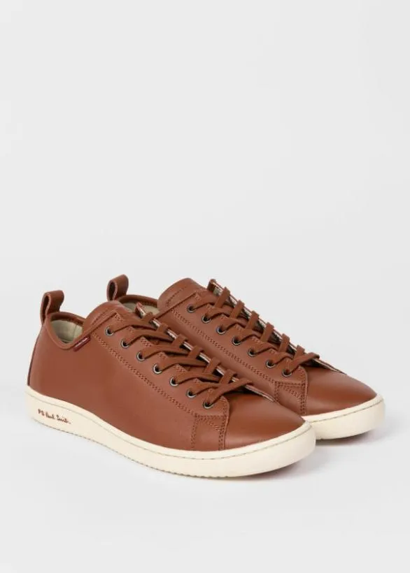 Paul Smith Tailoring Leather 039Miyata039 Trainers Tan 8211 Mens